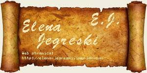 Elena Jegreški vizit kartica